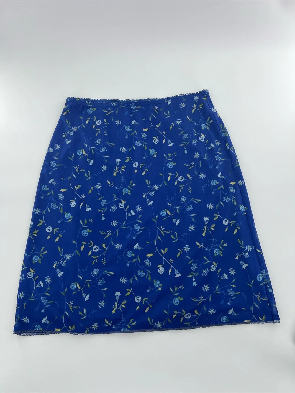 Express lettuce hem Floral A-Line Skirt fairycore y2k vintage whimsigoth rom-com